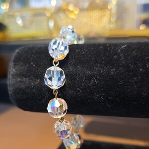 Aurora Crystal Beaded Bracelet - Clear